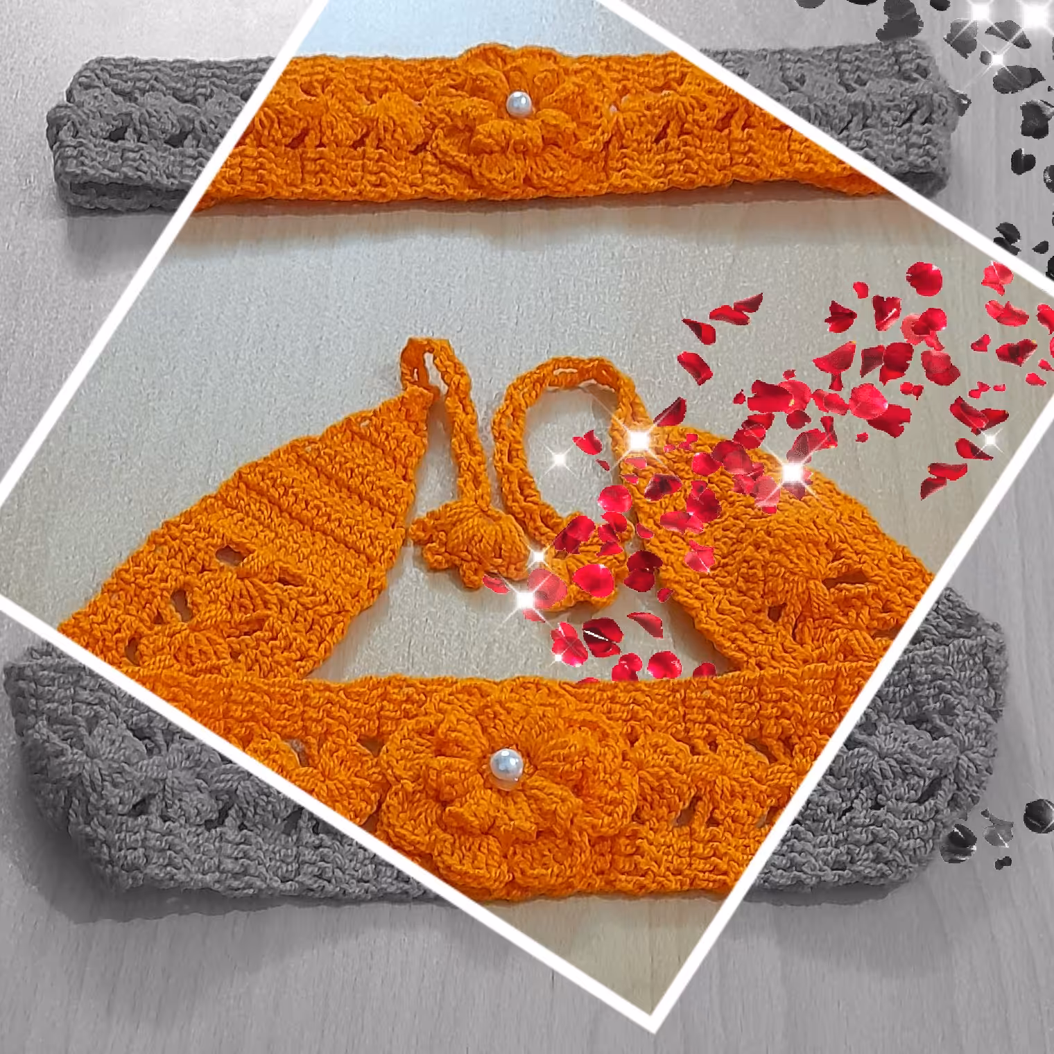 هدبند بافتنی بندی یا بند دار 