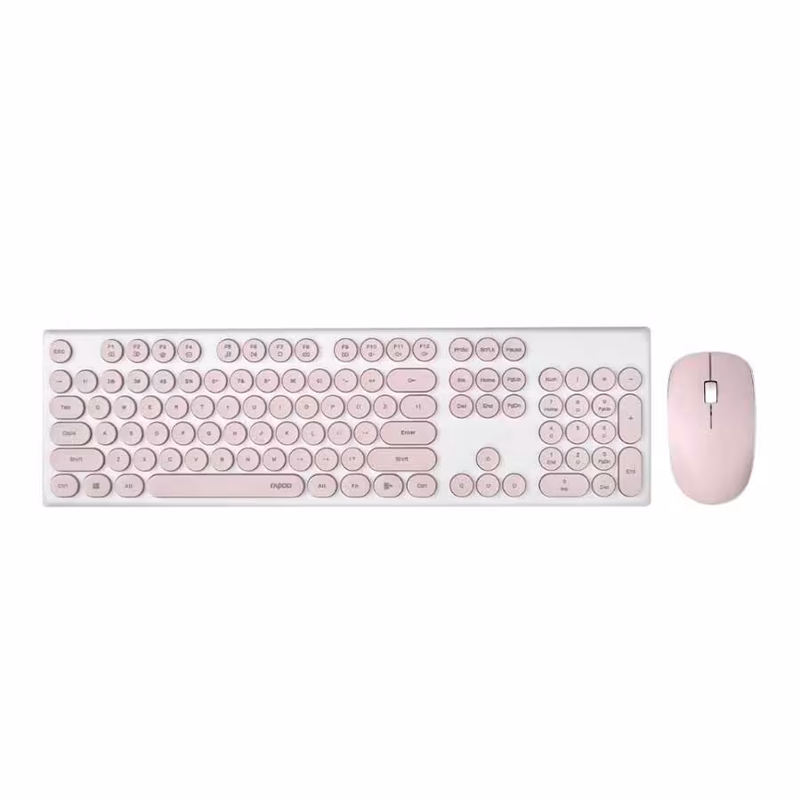 Rapoo wireless keyboard Mouse X260s Pink