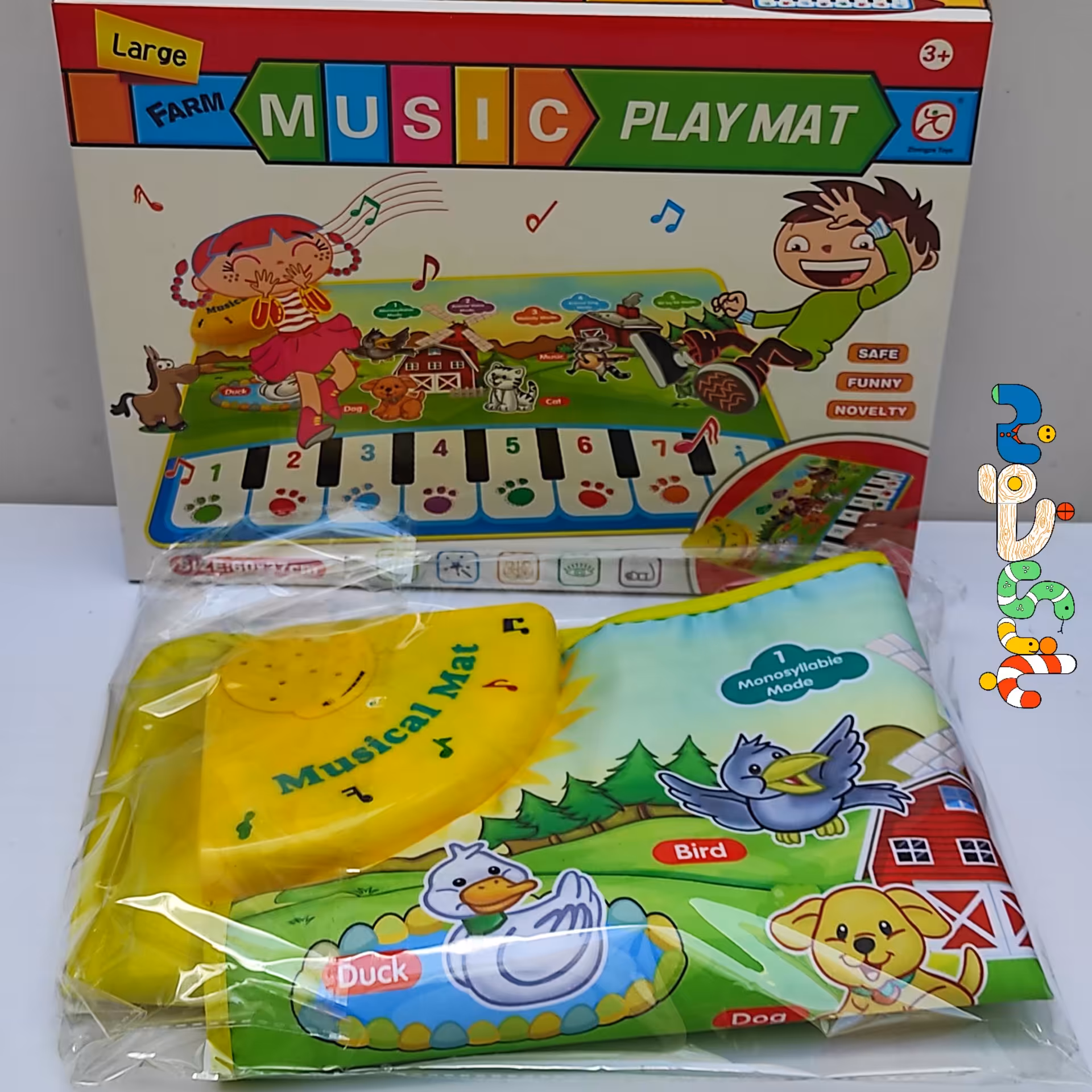 اسباب بازی سفره موزیکال طرح پیانو و حیوانات مزرعه