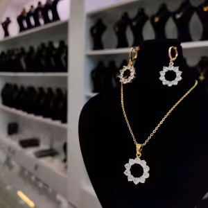 نیمست نگین جواهری ، نیم ست ژوپینگ رنگ ثابت