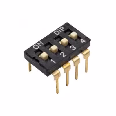 مجموعه 13 عددی دیپ سوئیچ 4 تایی مشکی مدل DI-04H