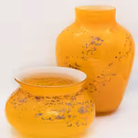 کوزه شیشه ای سه پوست تلفیق با فلز بین دو لایه
1