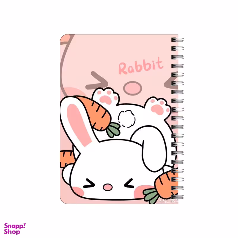 دفترچه یادداشت بامبیلیپ مدل چوبی طرح خرگوش و هویج کد 5021752