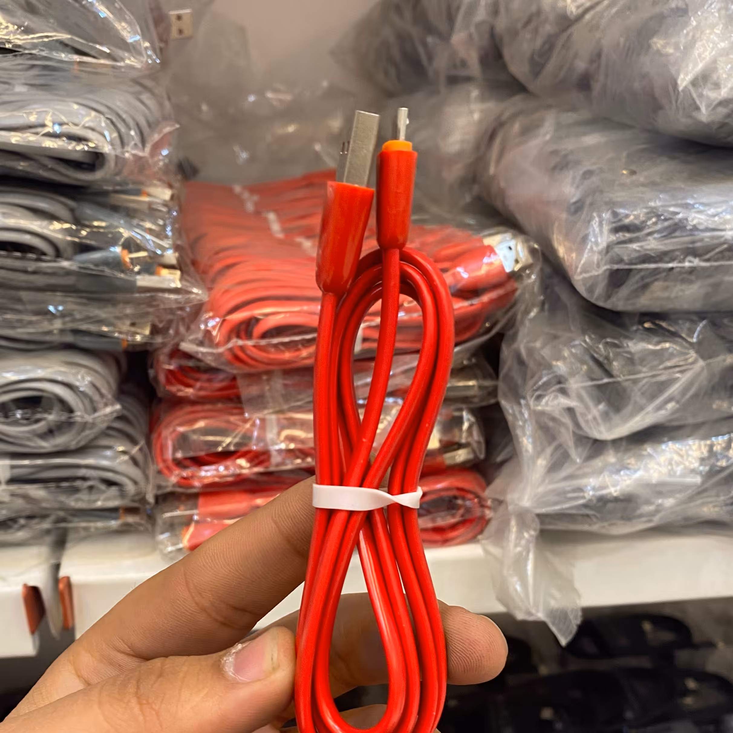 کابل ژله ای رنگی microUSBبسته 5 عددی عمده 