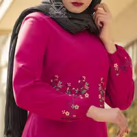 مانتو دکمه دار جیب دار سرخابی بنفش دانژه