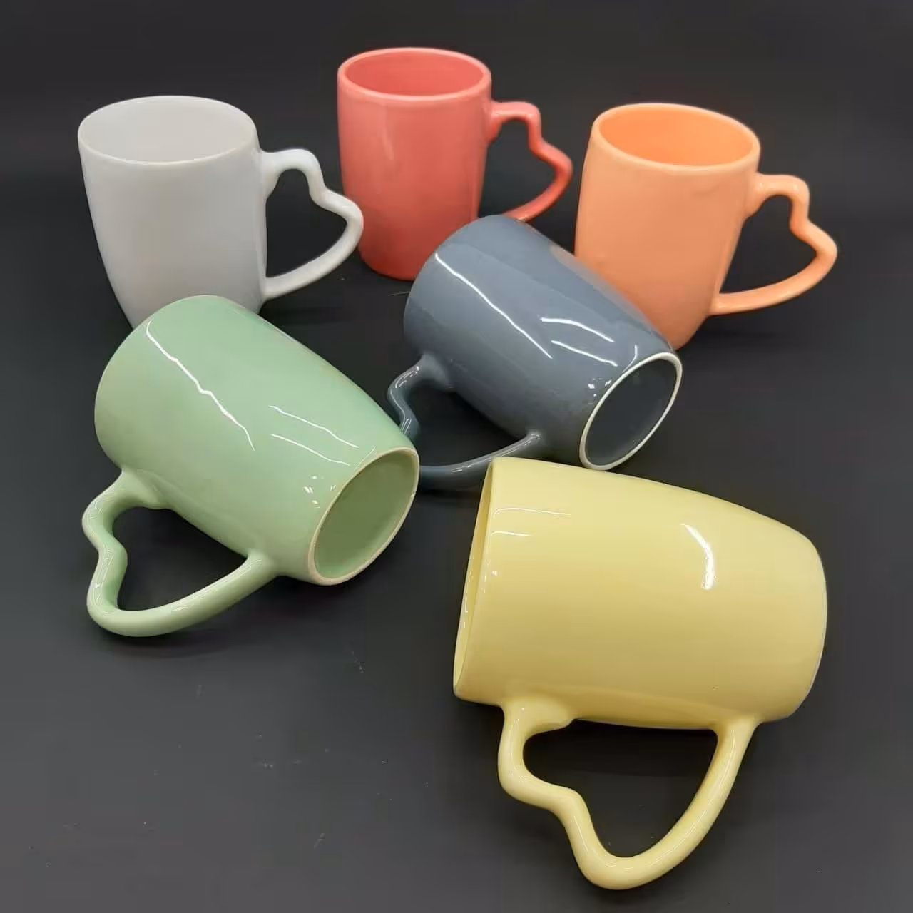 لیوان دسته قلبی سرامیکی یک عددی باارسال رایگان