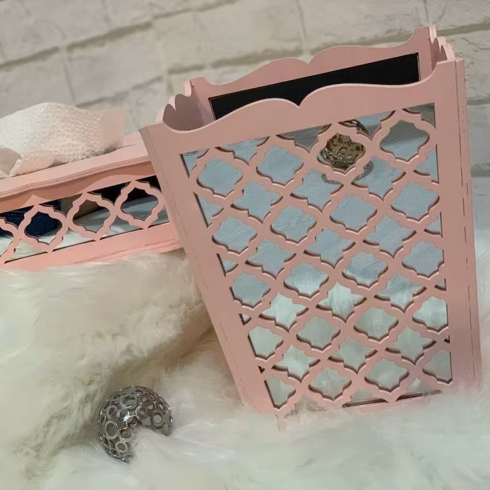 سطل وجادستمال گشنیز ام دی اف آینه کاری