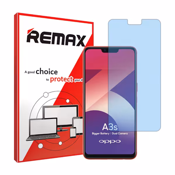 گلس اوپو A3s مدل هیدروژلی مات آنتی بلو برند ریمکس کد S