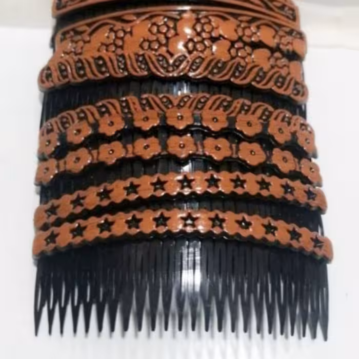 شانه مشکی طرح چوب خارجی(12عددی)