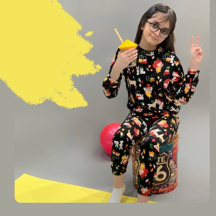 بلوز شلوار بچگانه مخمل فرشته وگوزن