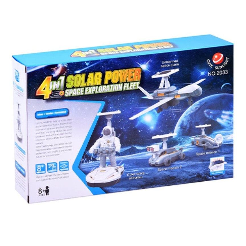 کیت آموزشی سولار ربات 4 در 1 SOLAR POWER SPACE EXPLORATION FLEET