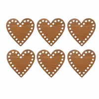 کفی تریکوبافی بسته 6 عددی مدل قلب 20در20 سانت