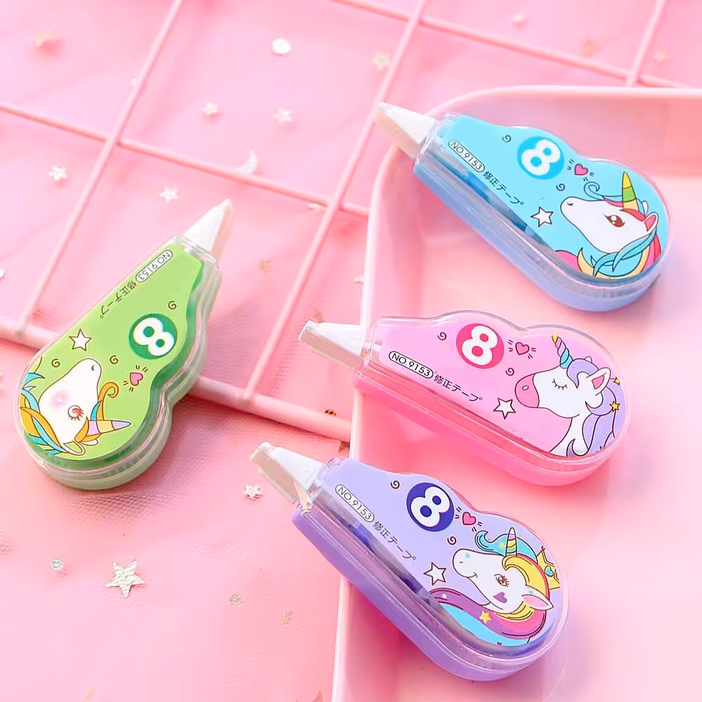 لاک غلط گیر نواری یونیکورن در چهار رنگ سبز و آبی و یاسی و صورتی  ارسال رنگ رندوم