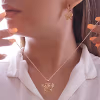 نیمست کد11287 طرح جواهر.برند محبوب ysx.با آبکاری طلا.ضد حساسیت.رنگ ثابت 