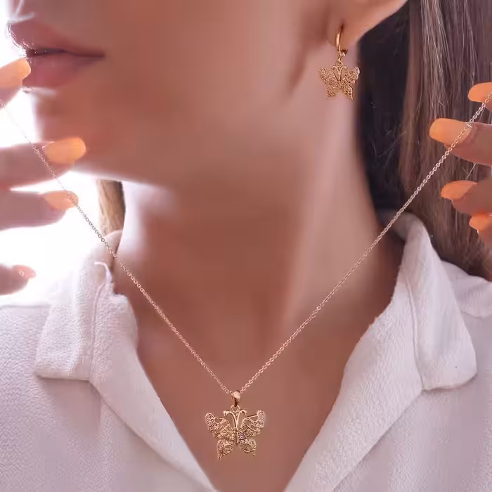 نیمست کد11287 طرح جواهر.برند محبوب ysx.با آبکاری طلا.ضد حساسیت.رنگ ثابت 