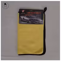 دستمال حوله ای دو رو  میکرو فایبر  رنگ زرد و توسی 