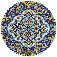  رومیزی مخمل طرح سنتی سایز 90 در 95 مدل T2-400 شرکت رنس