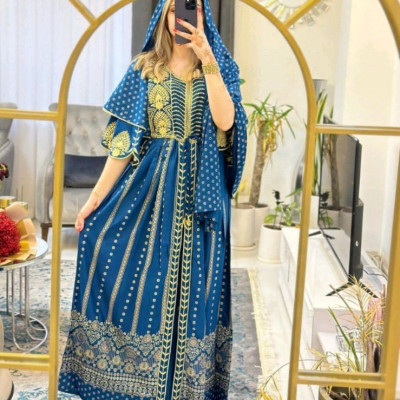 ست دوتیکه شال و پیراهن سوزن دوزی شده هندی