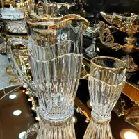 پارچ و لیوان کرون لب طلا 
