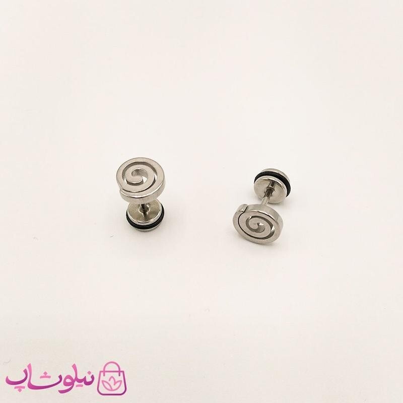 پیرسینگ گوش زنانه استیل نقره ای رنگ