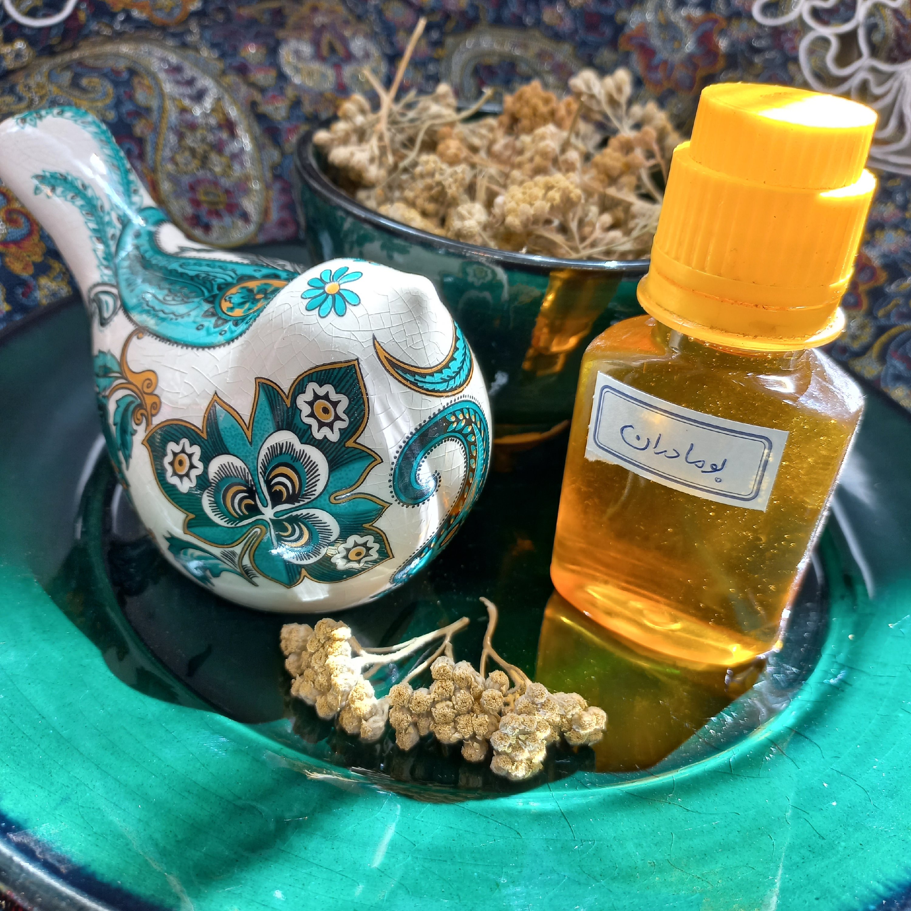 روغن بومادران60 سی سی کاهش فشارخون بالاپیشگیری رماتیسمدافع سنگ کلیه تقویت قلببهبود گوارشضدالتهابارگانیگ جهان 