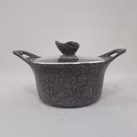 قابلمه گرانیتی سایز 22 پیلو مشکی PILAU طرح لایف 