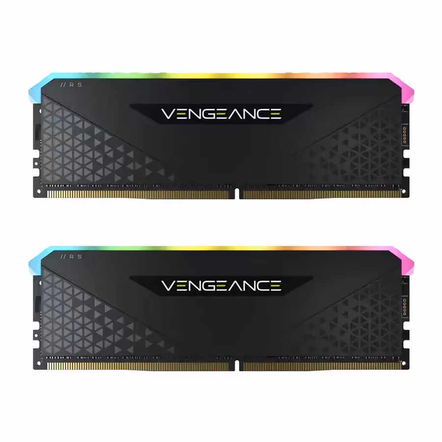 رم کورسیر VENGEANCE RGB RS Black 32GB 16GBx2 3200MHz CL16