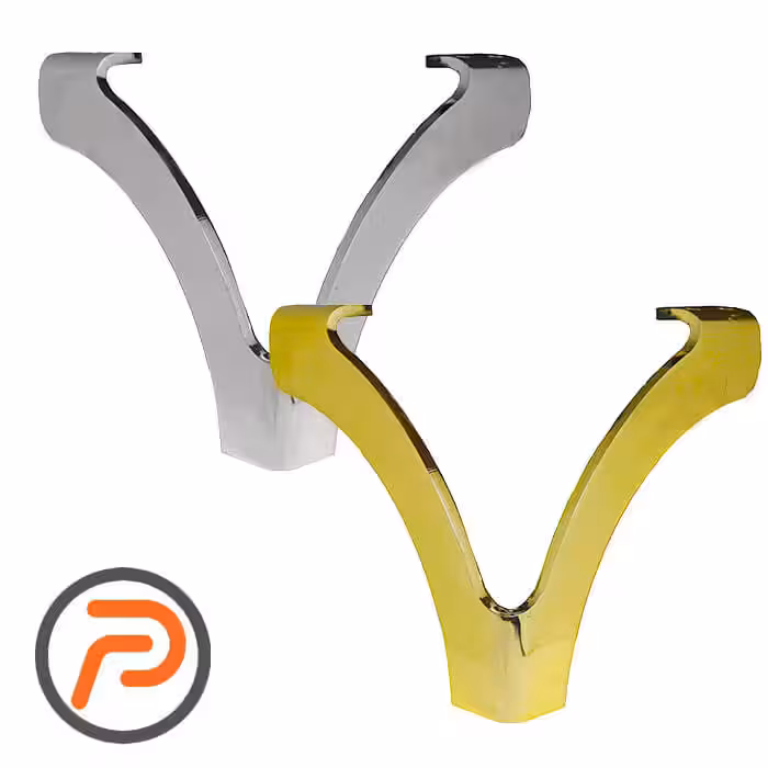 پایه فلزی چاکدار مدل V ارتفاع 14 سانتیمتر