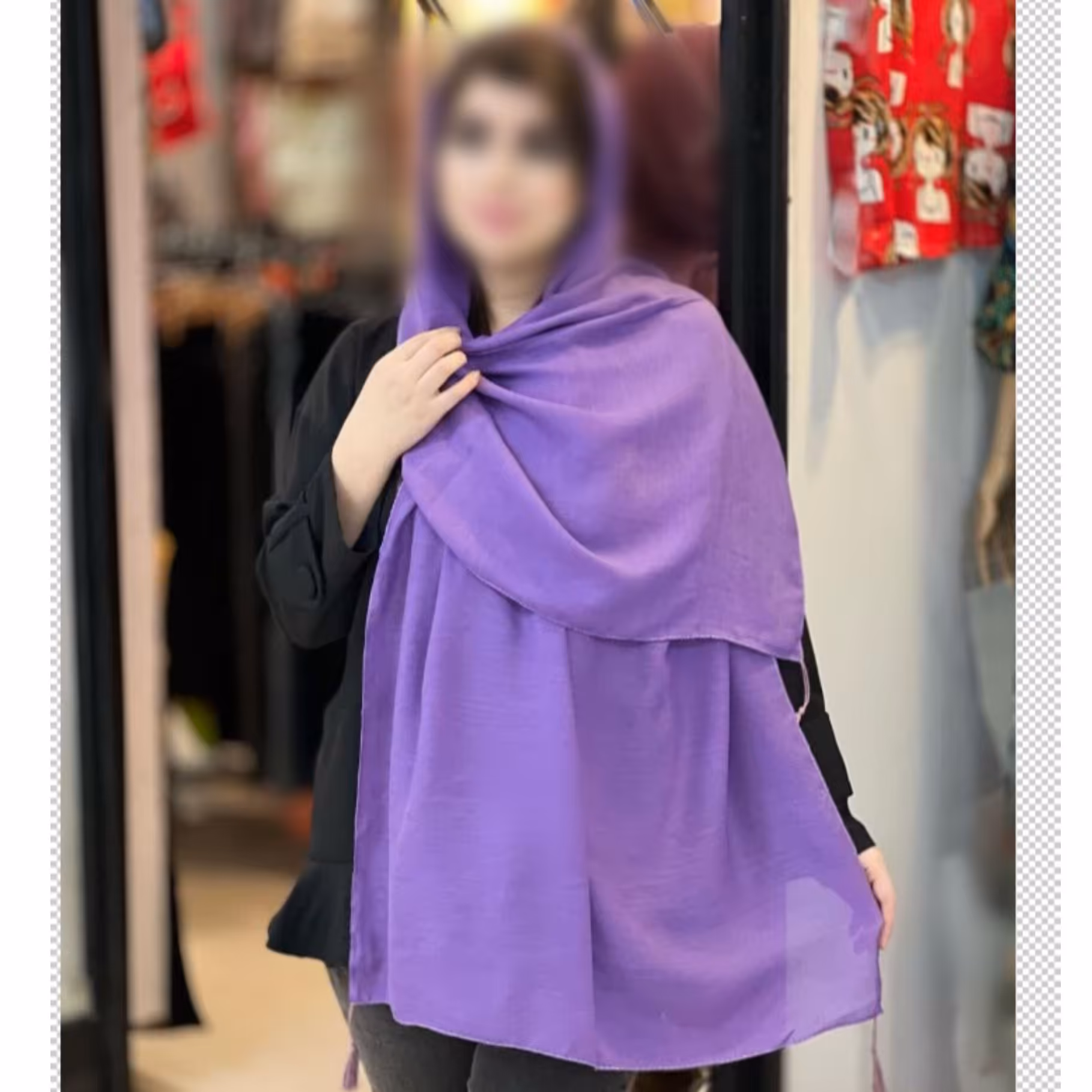 شال نخی وال اسلپ  در دوازده رنگ شال منگوله دار (پس کرایه)