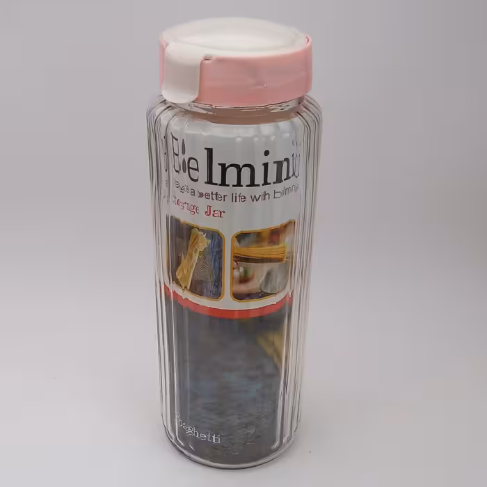 بانکه ماکارونی بزرگ جنس عالی مناسب برای ماکارونی و حبوبات رنگ صورتی  کد 1000