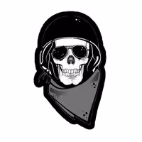 استیکر تزئینی موبایل طرح اسکلت کد 1811