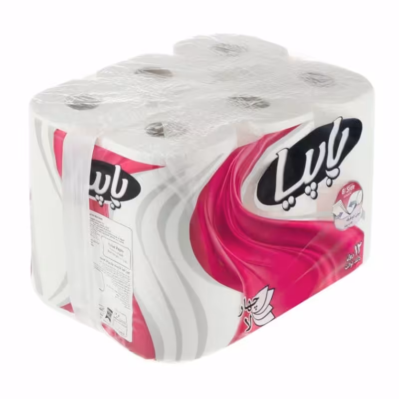 دستمال توالت پاپیا بسته 12 عددی