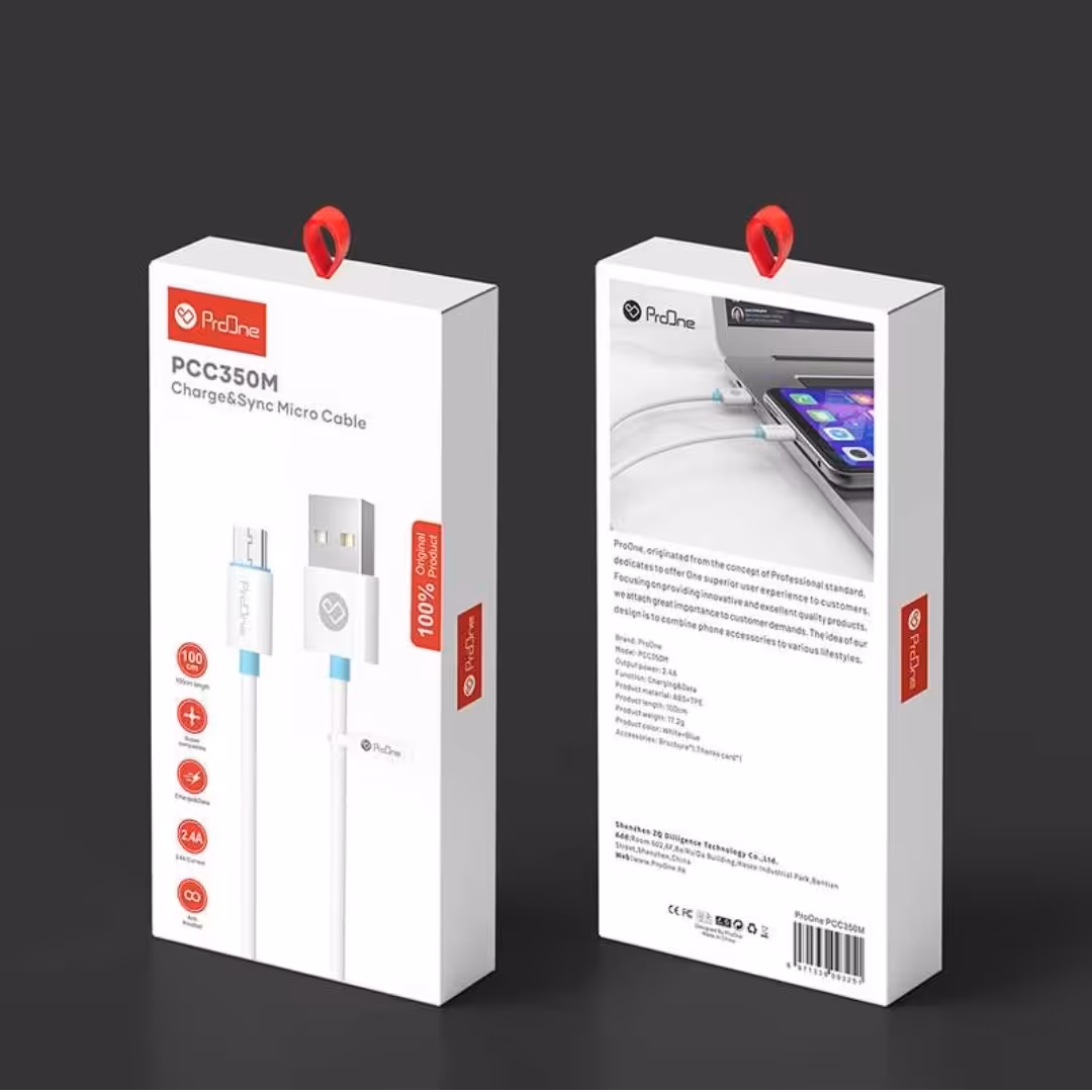 کابل شارژ USB  به Micro  پرووان  مدل pcc350m طول 1 متر
