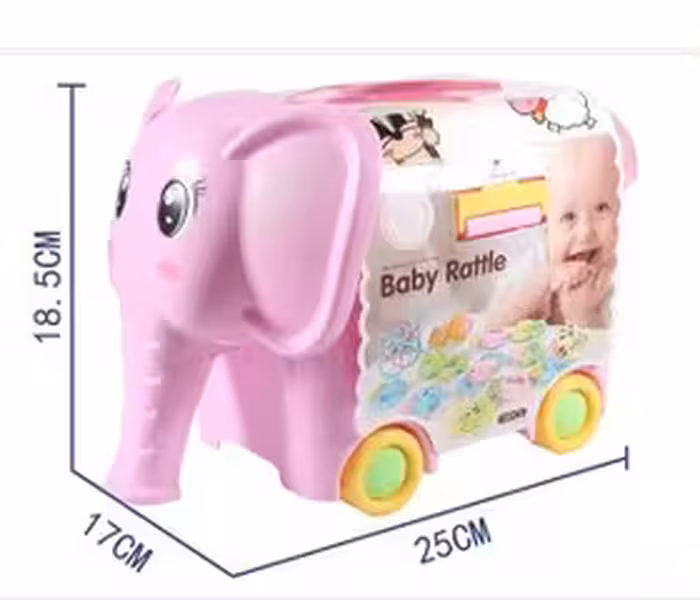 پک جغجغه و دندانگیر خارجی 14 عددی طرح فیل