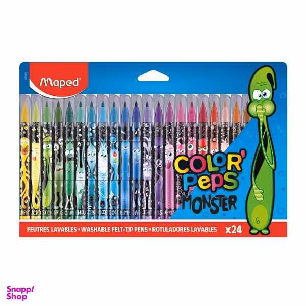 ماژیک رنگ آمیزی 24 رنگ مپد مدل monster کد 146667