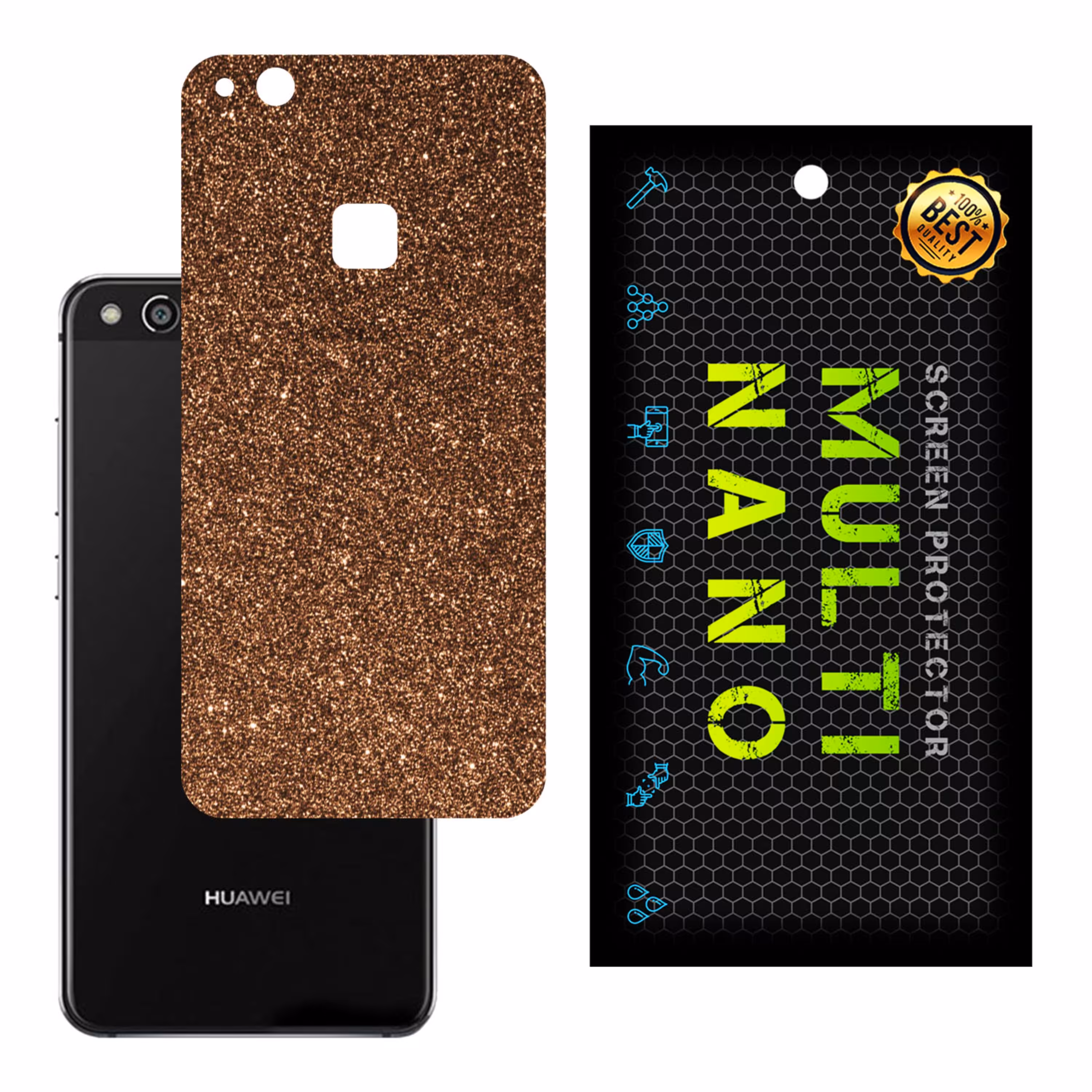 برچسب پوششی MultiNano مدل X-G1F-Bronze برای پشت موبایل هوآوی P10 Lite
