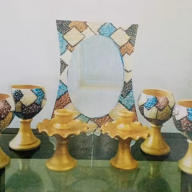 هفت سین سفالی در رنگ بندی زیبا و نو