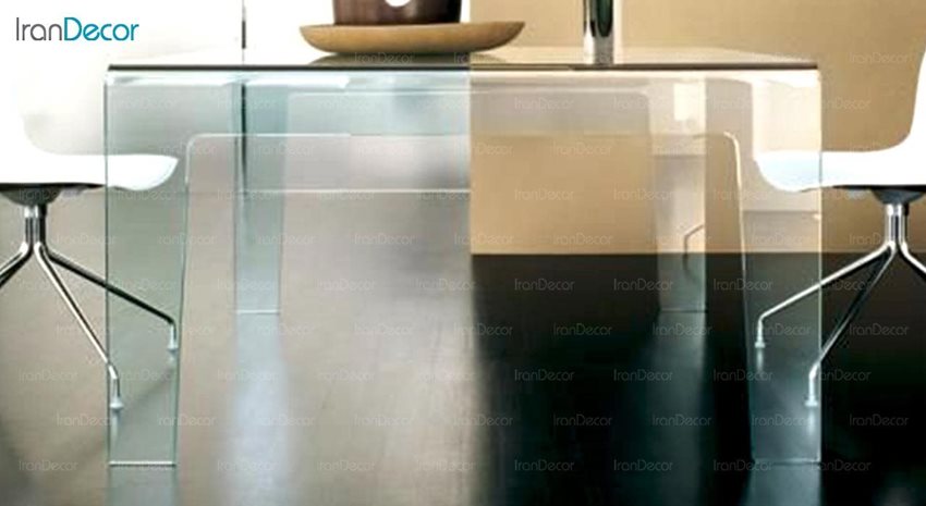 میز ناهار خوری شیشه ای  مدل T4