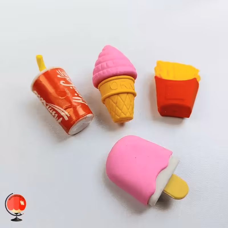 پاک کن فانتزی طرح بستنی و فست فود