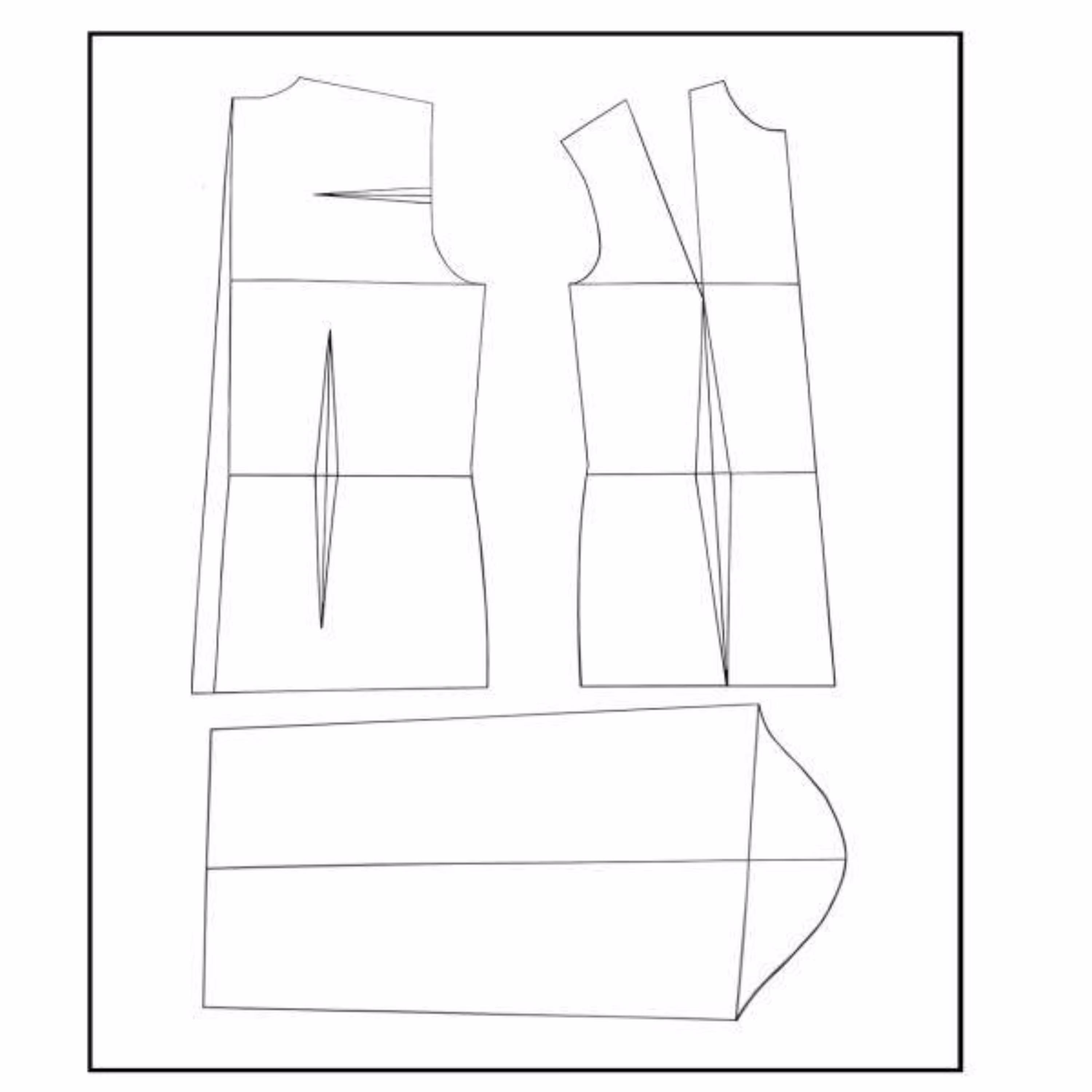 الگو آماده خیاطی بالاتنه و آستین و شلوار و دامن زنانه متد مولر تک سایز 36تا52
