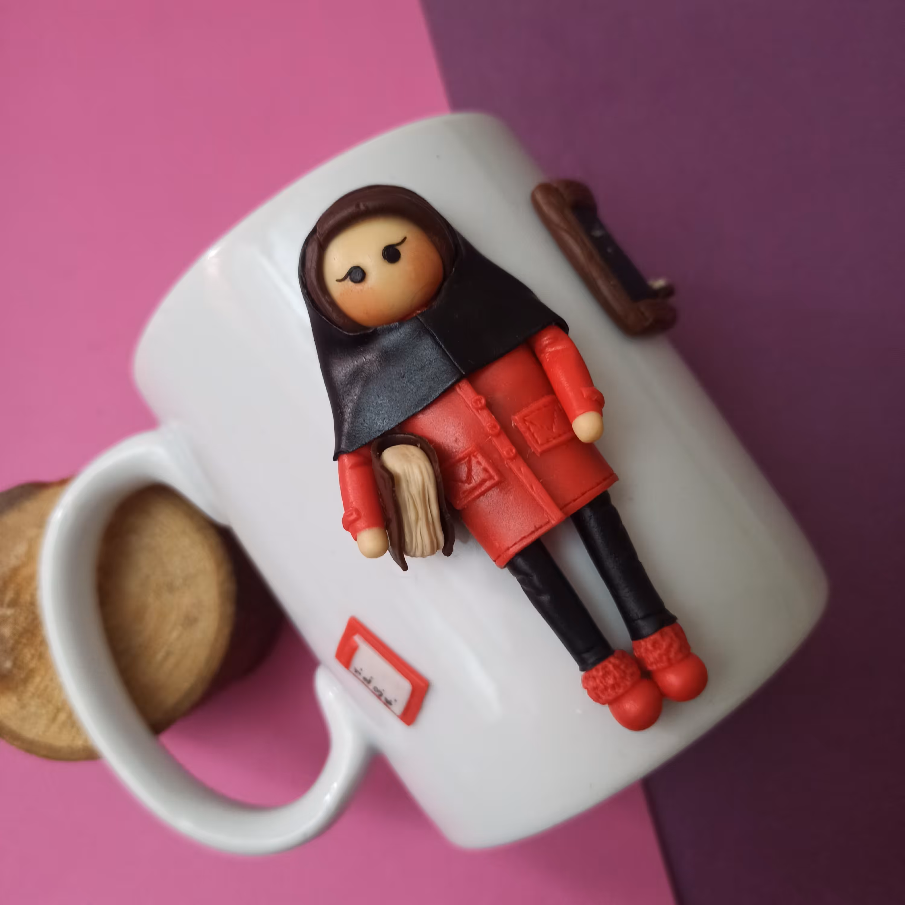 ماگ عروسکی معلم،ماگ سرامیکی،ماگ خمیری