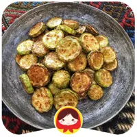کدو سرخ شده ورقه ای  900 گرمی  در ظرف در دار 