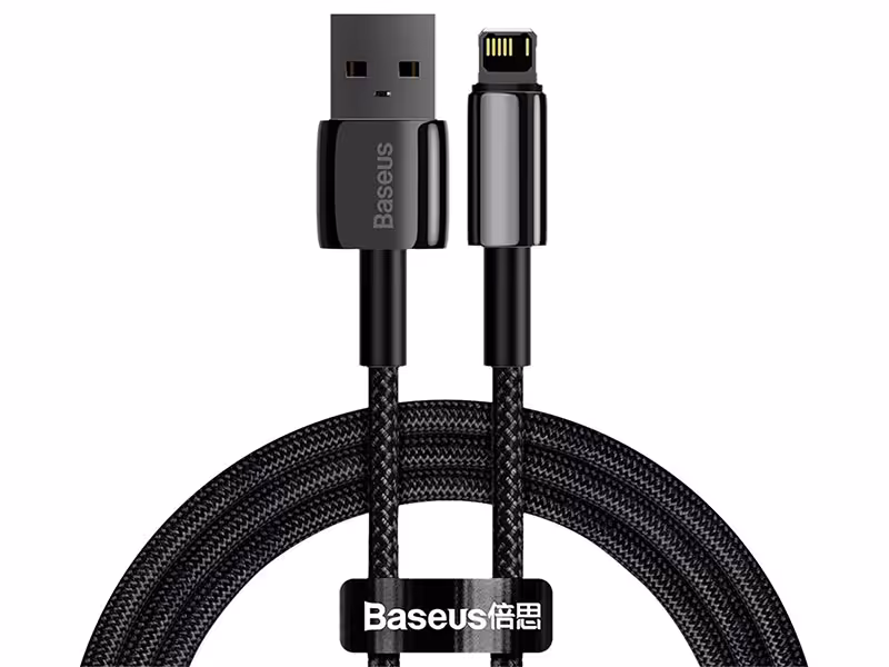 کابل لایتنینگ سریع بیسوس Baseus Cafule Tungsten Gold iP Data Cable 2m CALWJ-A01