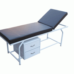 تخت معاینه یک شکن کشودار پایه ثابت