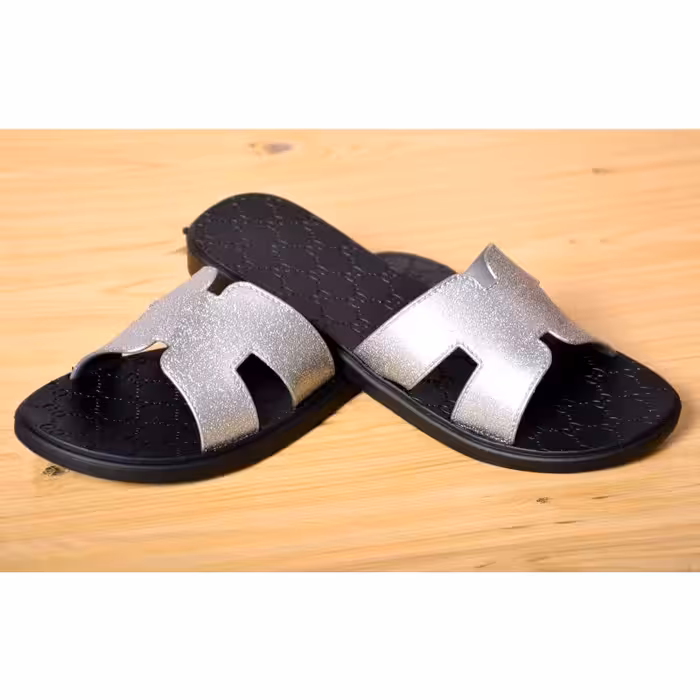 دمپایی  نیکتا LPC-012 اکلیلی کد 2177 نقره ای 