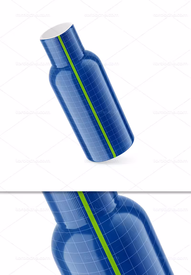 موکاپ بسته بندی بطری پلاستیکی | گرافیک با طعم تربچه