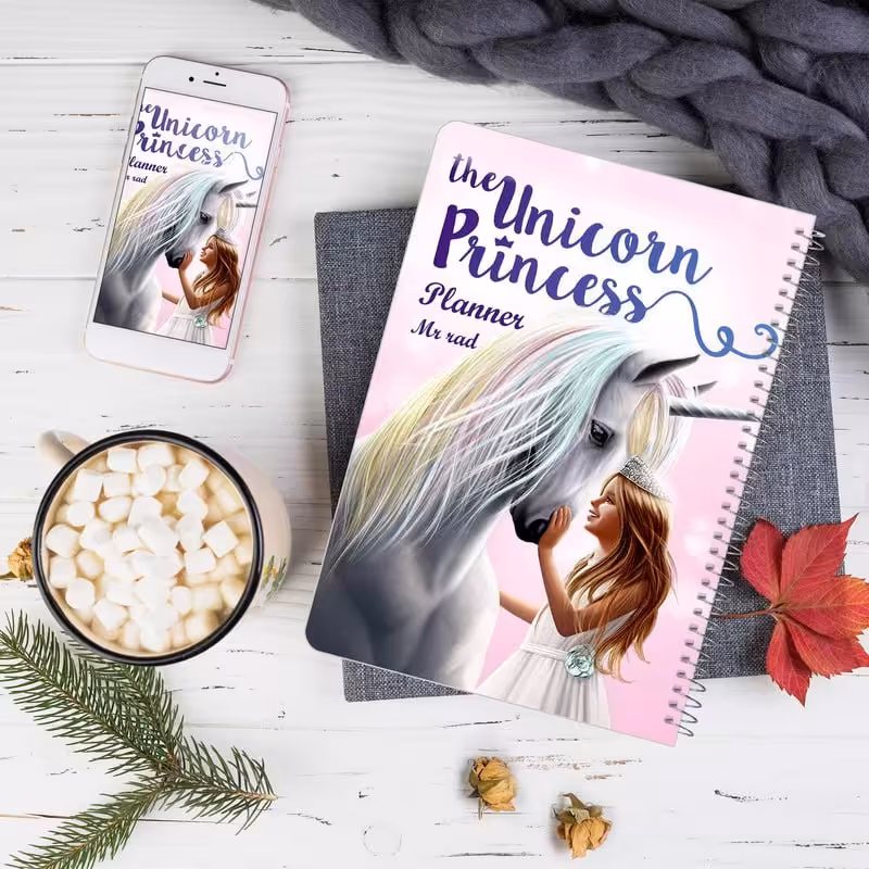 پلنر روزانه 75برگ طرح یونیکورن و شاهزاده