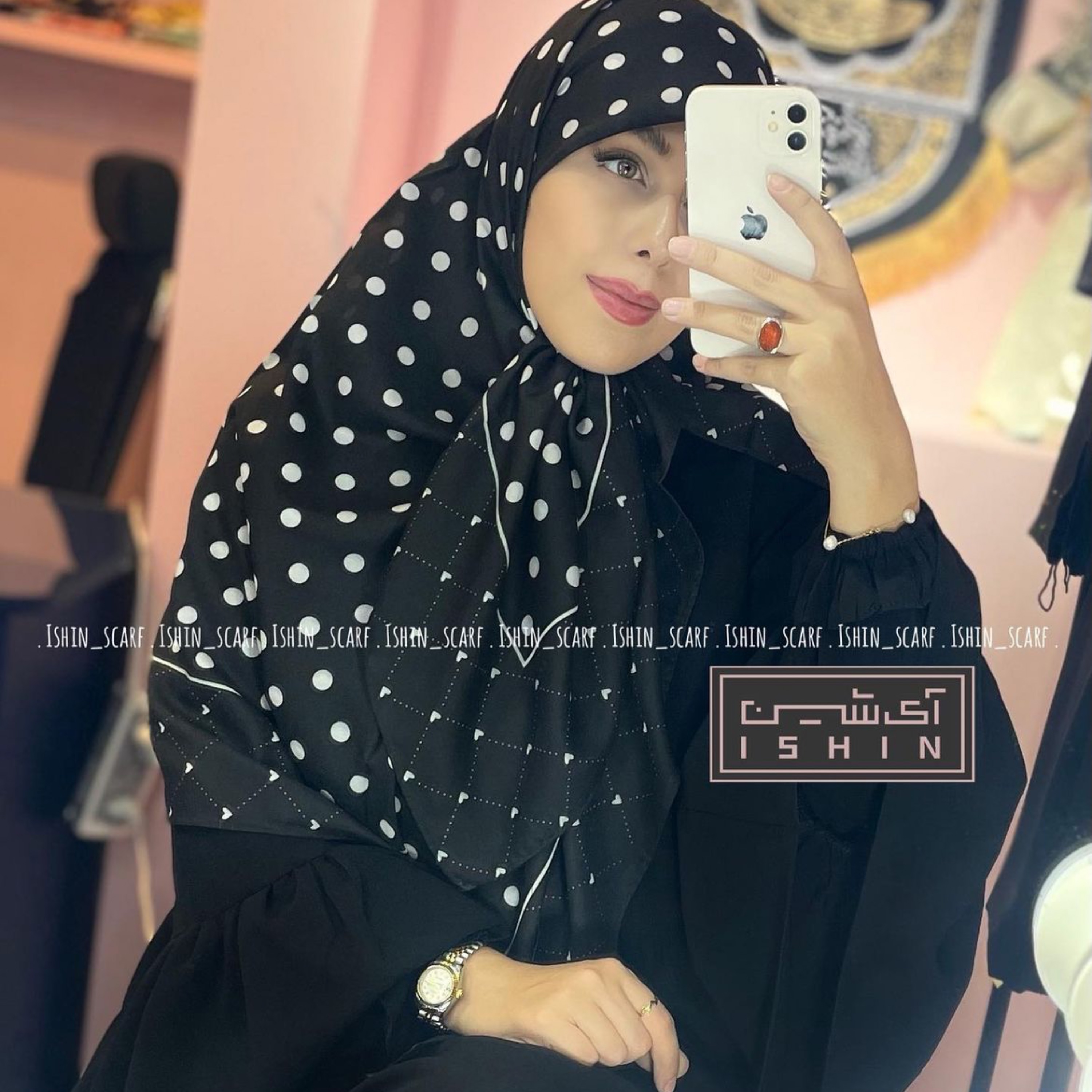 روسری حریر نخ