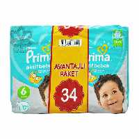 پوشک بچه نوباوه 34 عدد سایز 6 پریما پمپرز - pampers