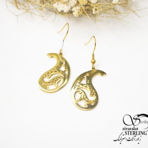 گوشواره آویز استیل طرح سنتی کد 5664